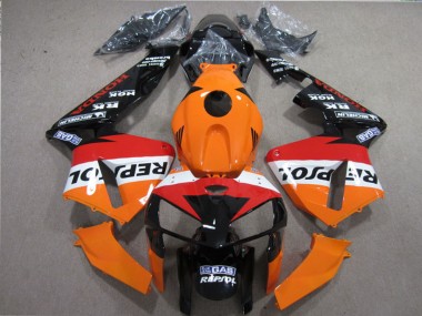2005-2006 Honda CBR600RR Motorcycle Fairings Kits - Orange White Red Glossy Black Repsol UK Manufacturers