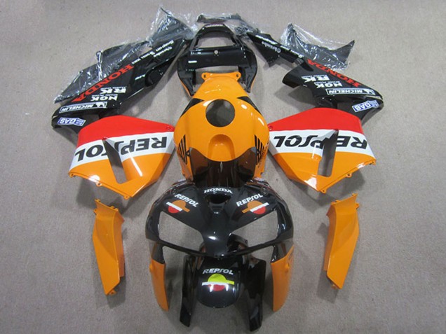 2005-2006 Honda CBR600RR Abs Fairings - Orange White Red Glossy Black Repsol UK Manufacturers