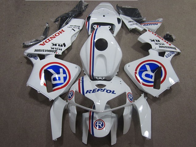 2005-2006 Honda CBR600RR Motorcycle Fairings - White Blue Repsol UK Manufacturers