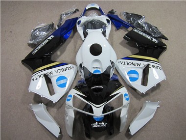 2005-2006 Honda CBR600RR Motorcycle Fairings - White Blue Yellow Glossy Black Konica Minolta UK Manufacturers