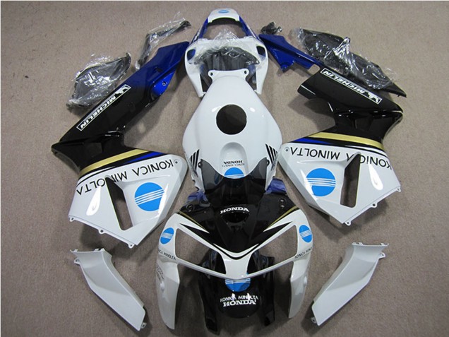 2005-2006 Honda CBR600RR Motorcycle Fairings - White Blue Yellow Glossy Black Konica Minolta UK Manufacturers