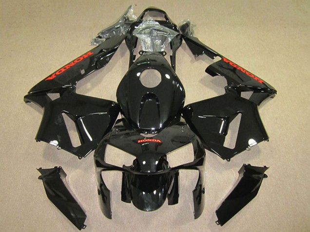2005-2006 Honda CBR600RR Motorcycle Fairings - Glossy Black Red UK Manufacturers