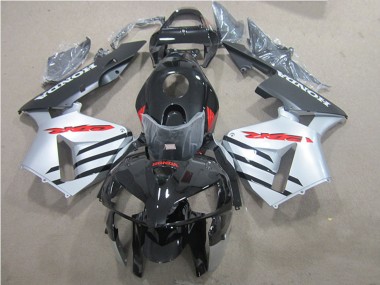 2005-2006 Honda CBR600RR Motorcycle Fairings - Glossy Black Silver Red UK Manufacturers