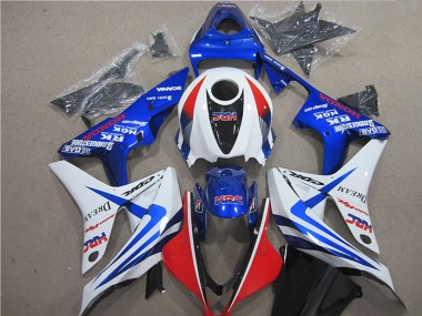 2007-2008 Honda CBR600RR Bike Fairings - White Red Blue HRC UK Manufacturers
