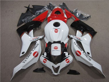 2007-2008 Honda CBR600RR Motorcycle Fairings - White Red Glossy Black Konica Minolta UK Manufacturers