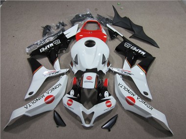 2007-2008 Honda CBR600RR Motorcycle Fairings - White Red Glossy Black Konica Minolta MAPEI UK Manufacturers