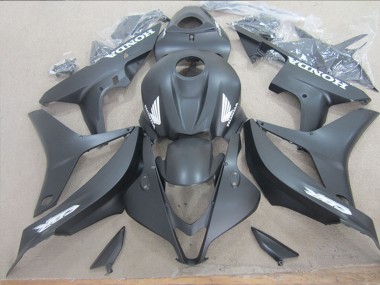 2007-2008 Honda CBR600RR Motorcycle Fairing - Matte Black White Decals UK Manufacturers