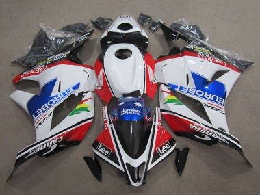2009-2012 Honda CBR600RR Motorcycle Fairings - White Red Blue EuroBet Lee UK Manufacturers