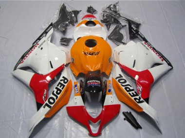 2009-2012 Honda CBR600RR Motorcycle Fairings Kits - Orange White Red Glossy Black Repsol UK Manufacturers