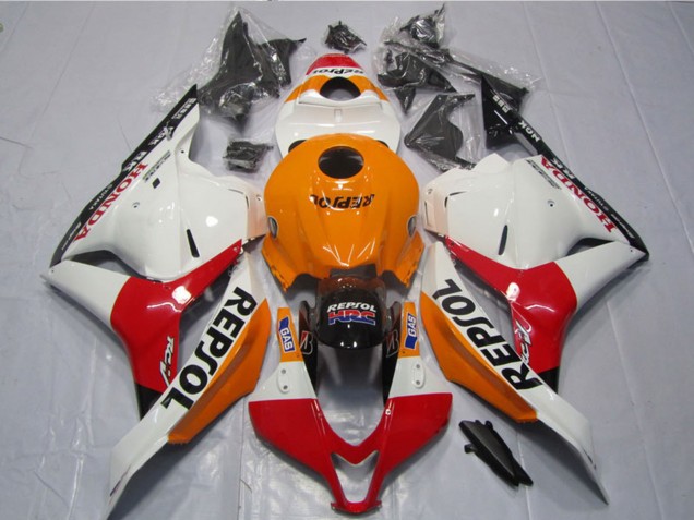 2009-2012 Honda CBR600RR Motorcycle Fairings Kits - Orange White Red Glossy Black Repsol UK Manufacturers
