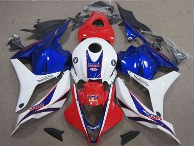 2009-2012 Honda CBR600RR Motorcycle Fairing - White Red Blue HRC UK Manufacturers