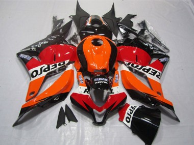 2009-2012 Honda CBR600RR Motorcycle Plastics - Orange White Red Glossy Black Repsol UK Manufacturers