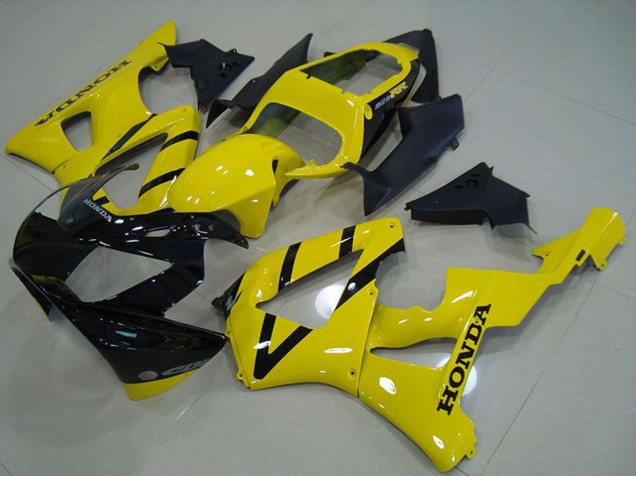 2000-2001 Honda CBR900RR 929 Motorcycle Fairing - Yellow Glossy Black UK Manufacturers