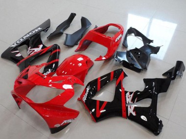2000-2001 Honda CBR900RR 929 Motorcycle Fairings - Red Glossy Black Stripe UK Manufacturers