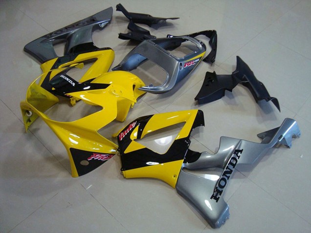 2000-2001 Honda CBR900RR 929 Motorcycle Fairings - Yellow Silver Glossy Black UK Manufacturers