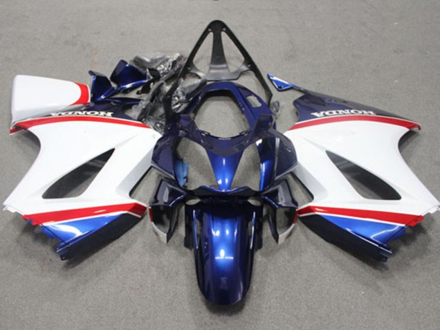 2002-2013 Honda VFR 800 Motorcycle Fairing - White Blue Red UK Manufacturers