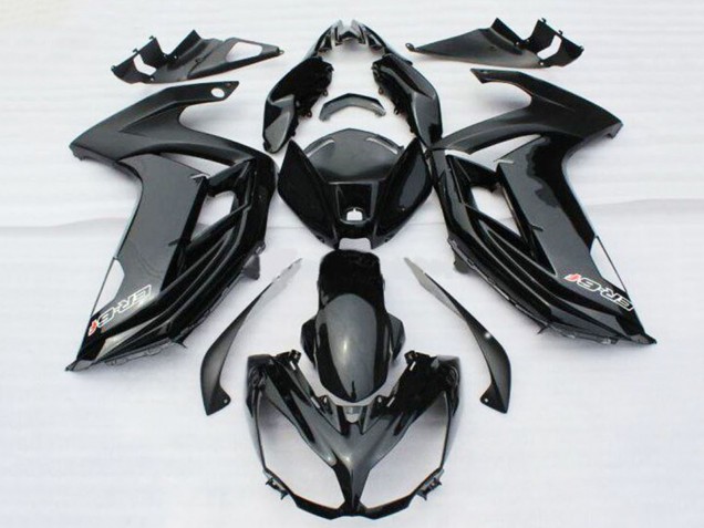 2012-2014 Kawasaki ER6F Motorcycle Fairings - Glossy Black with Decal UK Manufacturers