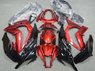 2011-2015 Kawasaki ZX10R Motorcycle Fairing - Red Glossy Black UK Manufacturers