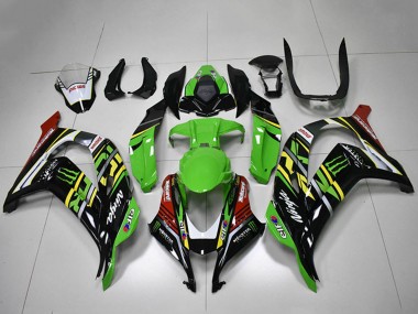 2016-2020 Kawasaki ZX10R Motorcycle Fairings - Green Yellow Red White Black Monster UK Manufacturers