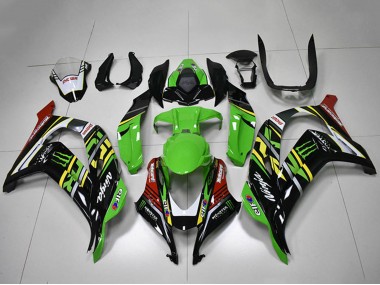 2016-2020 Kawasaki ZX10R Motorcycle Fairings - Green Yellow Red White Black Monster UK Manufacturers