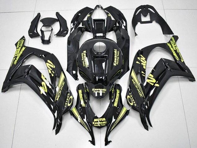 2016-2020 Kawasaki ZX10R Motorcycle Fairings - Glossy Black Yellow Motul Racing Team Motocard UK Manufacturers