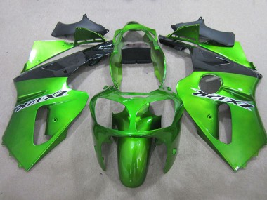 2000-2001 Kawasaki ZX12R Motorcycle Fairings - Green Matte Black UK Manufacturers