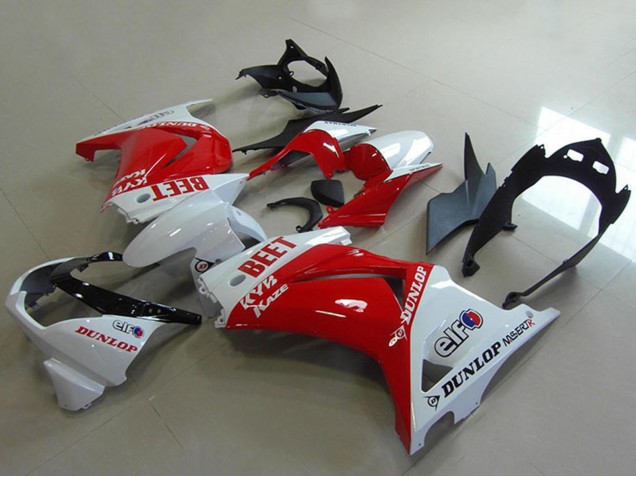 2008-2012 Kawasaki ZX250R Motorcycle Fairings - White Red BEET UK Manufacturers