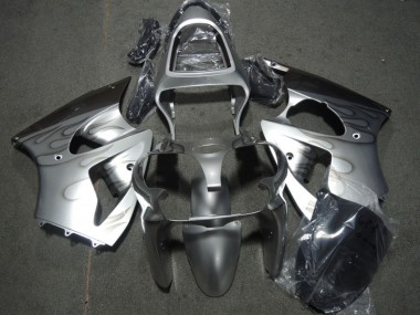 2000-2002 Kawasaki ZX6R Motorcycle Fairings - Silver Grey Flame UK Manufacturers