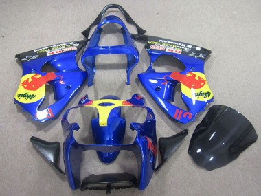 2000-2002 Kawasaki ZX6R Motorcycle Fairings - Blue Yellow Red Bull UK Manufacturers