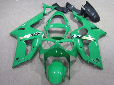 2003-2004 Kawasaki ZX6R Motorcycle Fairing Kits - Green UK Manufacturers