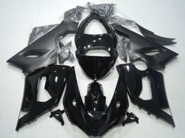 2005-2006 Kawasaki ZX6R Motorcycle Fairings - Glossy Black Matte Black UK Manufacturers