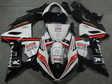 2005-2006 Kawasaki ZX6R Motorcycle Fairings - White Black Red Rizoma Playboy UK Manufacturers