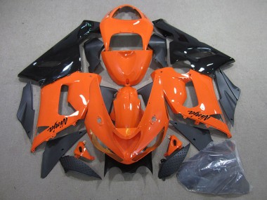 2005-2006 Kawasaki ZX6R Motorcycle Fairing Kits - Orange Black UK Manufacturers