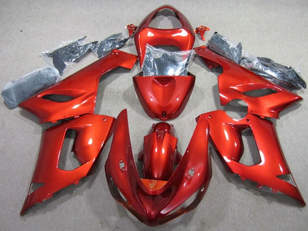 2005-2006 Kawasaki ZX6R Motorcycle Fairing - Red UK Manufacturers