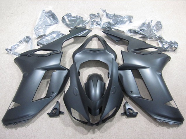 2007-2008 Kawasaki ZX6R Bike Fairings - Black UK Manufacturers