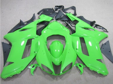 2007-2008 Kawasaki ZX6R Motorcycle Fairings - Green UK Manufacturers
