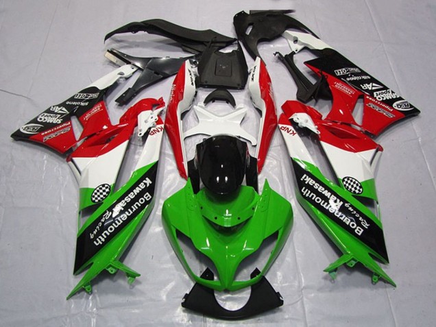 2009-2012 Kawasaki ZX6R Motorcycle Fairings - White Red Green Glossy Black UK Manufacturers