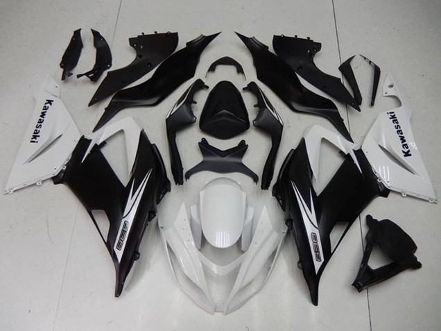 2013-2018 Kawasaki ZX6R Motorcycle Fairings Kits - White Matte Black UK Manufacturers