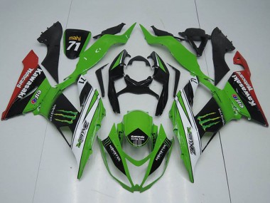 2013-2018 Kawasaki ZX6R Motorcycle Fairings - Green White Black Red Monster UK Manufacturers