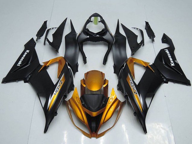 2013-2018 Kawasaki ZX6R Motorcycle Fairings - Matte Black Orange UK Manufacturers