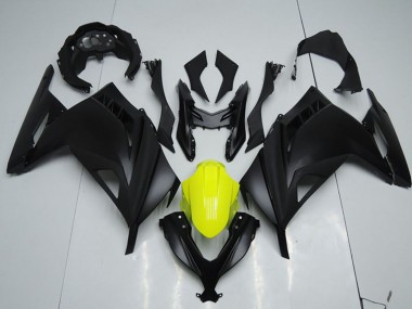 2013-2018 Kawasaki ZX300R Motorcycle Fairings - Matte Black Yellow UK Manufacturers
