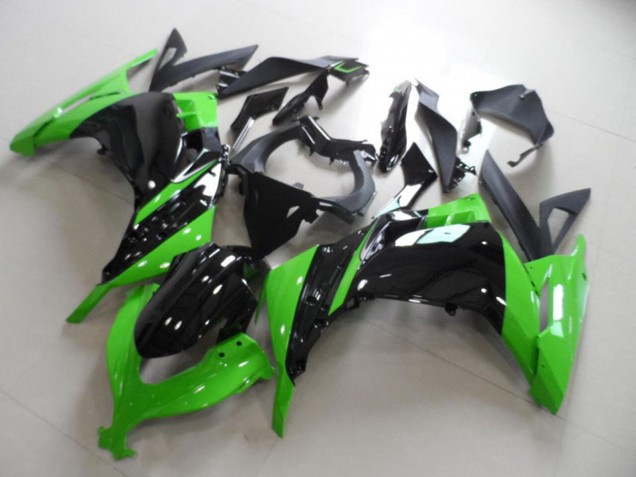 2013-2018 Kawasaki ZX300R Motorcycle Fairing - Green Glossy Black UK Manufacturers