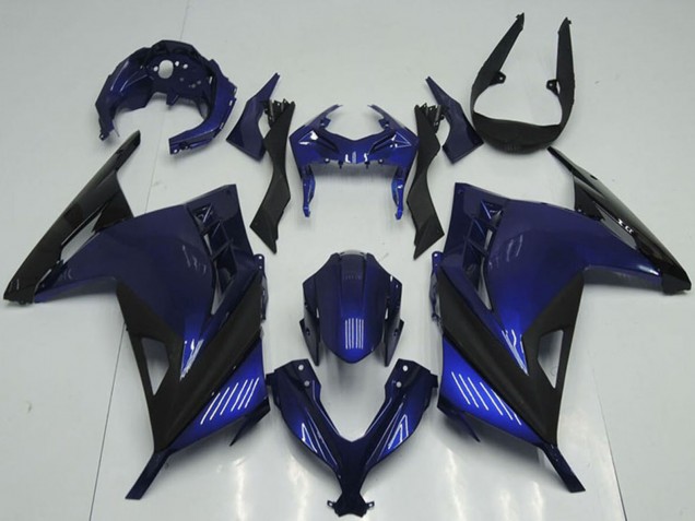 2013-2018 Kawasaki ZX300R Motorcycle Fairings - Blue Black UK Manufacturers