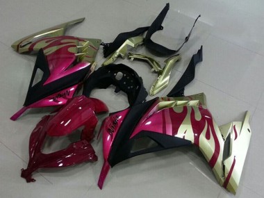 2013-2018 Kawasaki ZX300R Motorcycle Fairings - Gold Pink Red Black UK Manufacturers