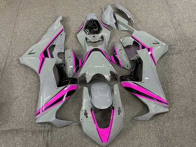 2017-2023 Honda CBR1000RR Motorcycle Fairings - Nardo Grey with Pink Stripe UK Manufacturers