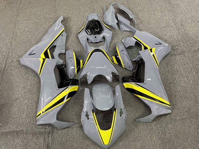 2017-2024 Honda CBR1000RR Motorcycle Fairings - Nardo Grey with Yellow Stripe UK Manufacturers