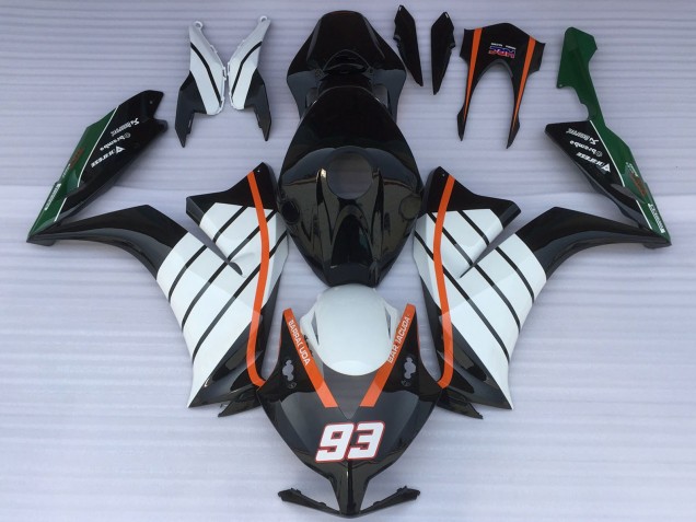 2012-2016 Honda CBR1000RR Motorcycle Fairings - White Orange Glossy Black Baracuda 93 UK Manufacturers