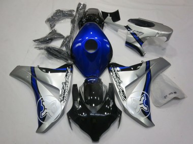 2006-2007 Honda CBR1000RR Motorcycle Fairings - Silver Blue Glossy Black TBR UK Manufacturers