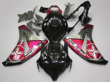 2008-2011 Honda CBR1000RR Motorcycle Fairings - Pink Grey Glossy Black UK Manufacturers