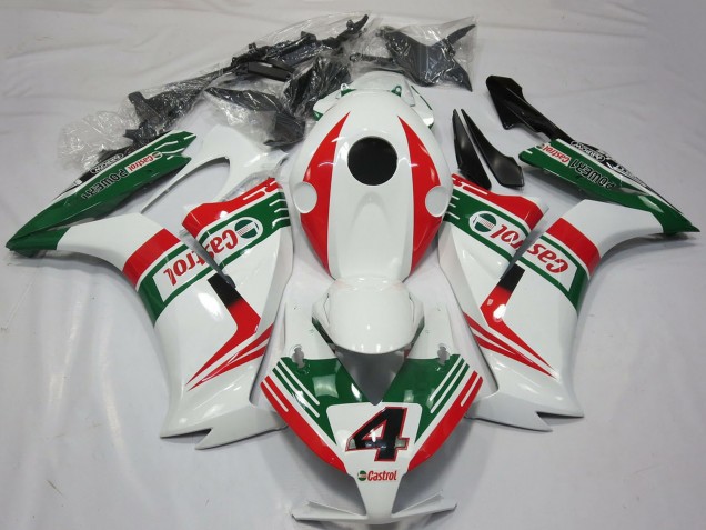 2012-2016 Honda CBR1000RR Motorcycle Fairings - White Red Green Castrol 4 UK Manufacturers